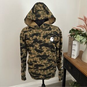 Carhartt Camo Hooded Pullover With Pockets Size Large